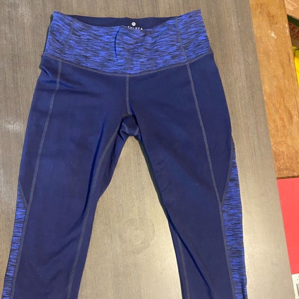 Athleta Capri Leggings Blue -- XS